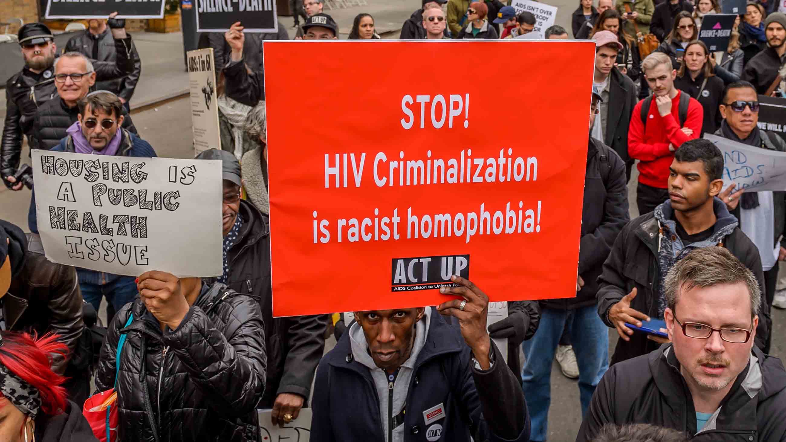 Demonstrators gathered in New York City last March.