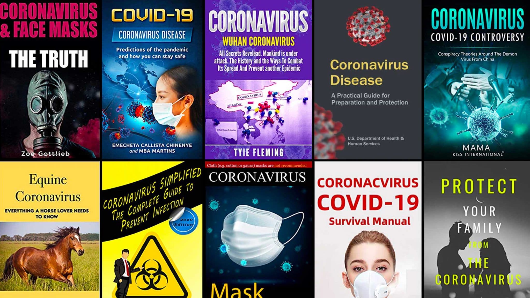 An assortment of titles, all produced in the last two months — sometimes with misspellings and poor grammar — are flooding the online marketplace.