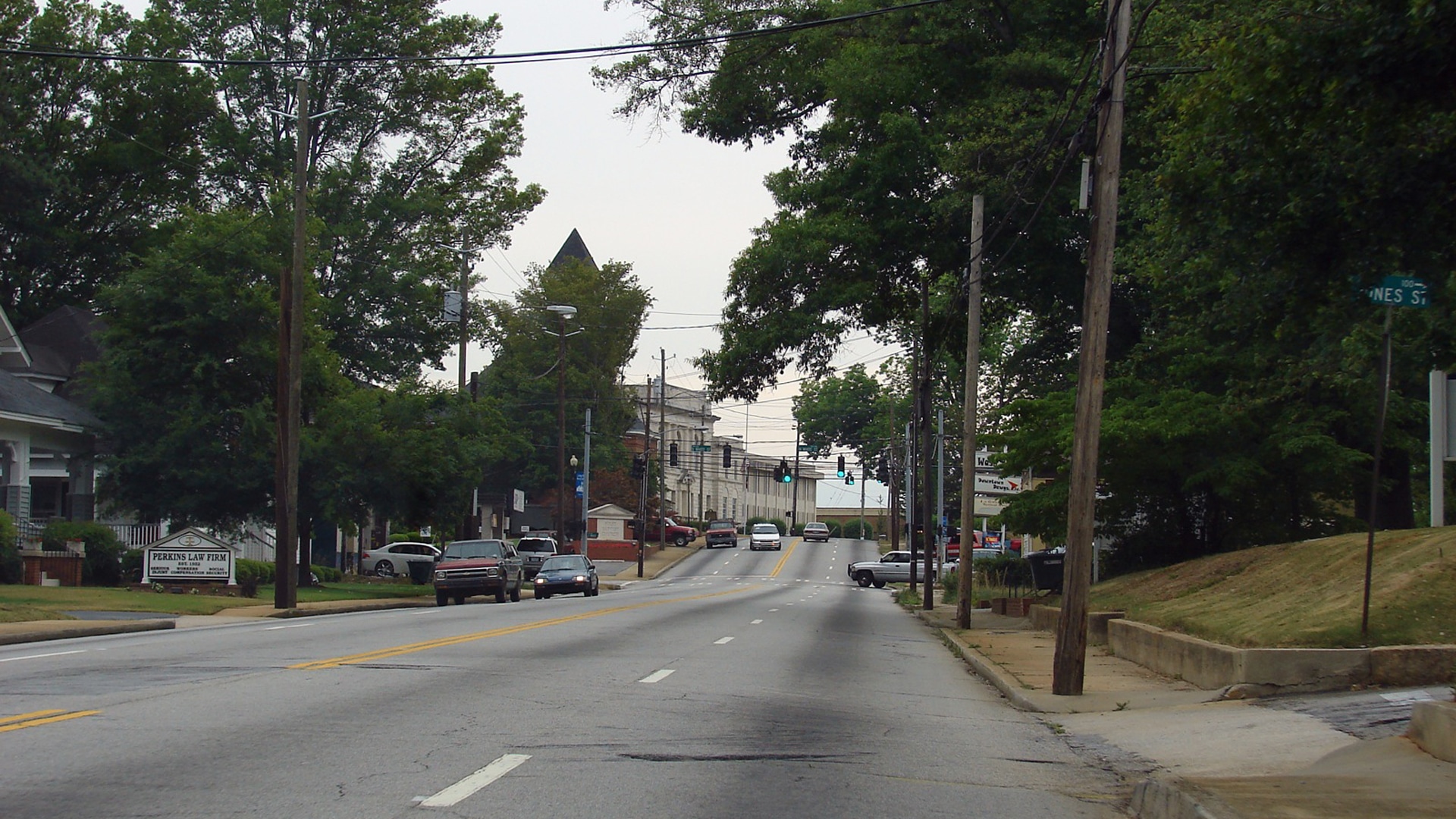 A suburban street in Carrollton, Georgia.